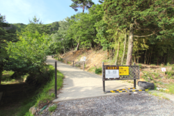 火口見学の登り口（火口まで徒歩５分）